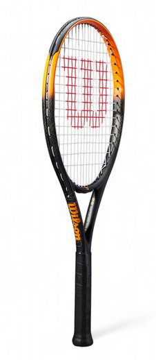 Wilson Kinder-Tennisschläger Burn Spin JR 26in (11-14 Jahre) 2025 schwarz/orange - besaitet -