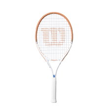 Wilson dziecięca rakieta tenisowa Roland Garros Elite 25in (9-12 lat) 2026 biała/brązowa - naciągnięta -