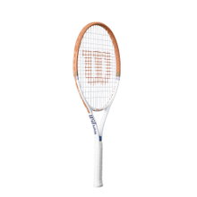 Wilson dziecięca rakieta tenisowa Roland Garros Elite 23in (7-10 lat) 2026 biało-brązowa - naciągnięta -