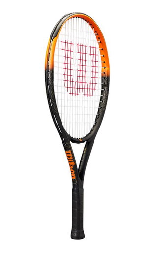 Wilson Kinder-Tennisschläger Burn Spin JR 24in (8-10 Jahre) 2025 schwarz/orange - besaitet -