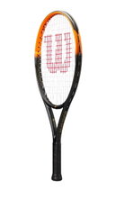 Wilson dziecięca rakieta tenisowa Burn Spin JR 24in (8-10 lat) 2025 czarna/pomarańczowa - naciągnięta -
