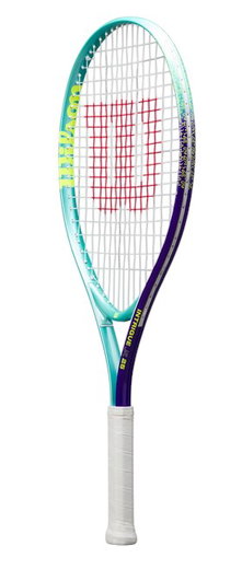 Wilson Kinder-Tennisschläger Intrigue 25in (9-12 Jahre) 2025 mint/blau - besaitet - Mädchen