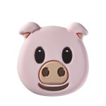 Wilson Schwingungsdämpfer Tiere Motiv Schwein - 1 Stück
