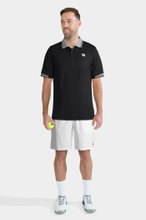 Wilson Tennis-Polo Star Tipped #19 schwarz Herren