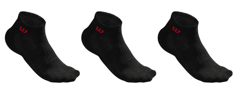 Wilson Tennissocken Quarter schwarz Herren - 3 Paar
