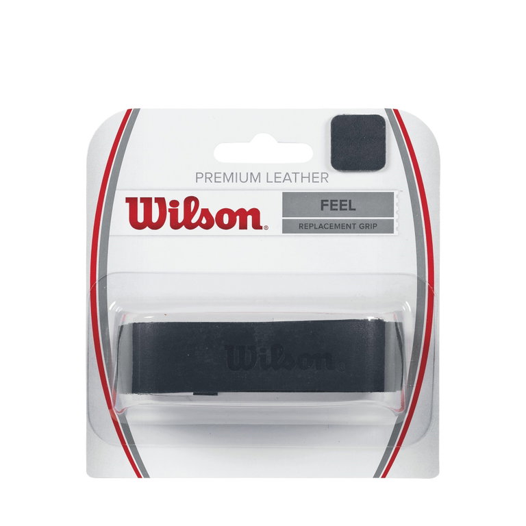 Wilson Basisband Premium Leather Grip 1.6mm (glatt/direktes Griffgefühl) schwarz - 1 Stück