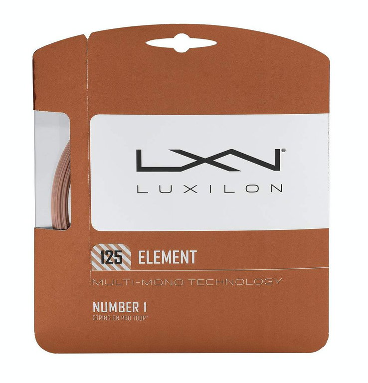 Luxilon Tennissaite Element (Haltbarkeit+Touch) bronzebraun 12m Set