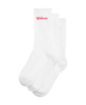 Wilson Tennissocken Crew Logo weiss Herren - 3 Paar