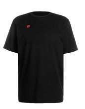 Wilson Sports T-Shirt Fundamentals Cotton (Cotton) Short Sleeve Black Ladies