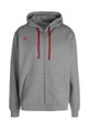 Wilson Trainingsjacke Fundamentals Cotton Zip mit Kapuze (Baumwolle) grau Herren