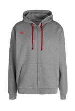Wilson Training Jacket Fundamentals Cotton Zip with Hood (Cotton) grey Men's