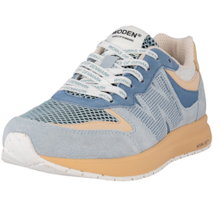 Woden Sneaker Rigmor Open Mesh (Suede) light blue/yellow brown ladies