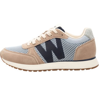 Woden Sneaker Ronja Icon (Veloursleder/Mesh) beige/hellblau Damen
