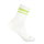 Wrightsock Tennissocke Crew Stride (wadenhoch, mitteldick, Anti-Blasen-Socke) weiss/hellgrün - 1 Paar