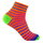 Wrightsock Sportsocken Quarter Coolmesh II (dünn, atmungsaktiv, bequem) orange/blau/grün - 1 Paar