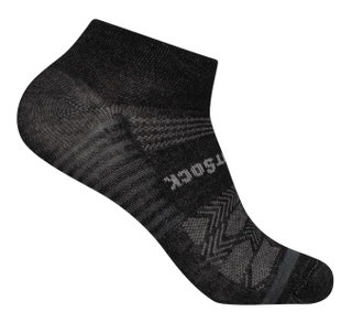 Wrightsock Sportsocken Sneaker Coolmesh II (dünn, atmungsaktiv, bequem) schwarz/grau - 1 Paar
