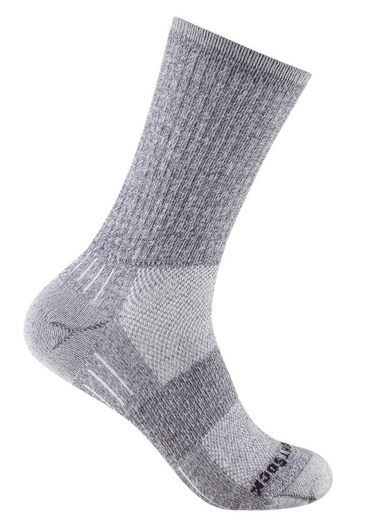 Wrightsock Wandersocke Crew Escape (extra Frottee-Polsterung, mitteldick) hellgrau - 1 Paar