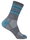 Wrightsock Wandersocke Crew Escape (extra Frottee-Polsterung, mitteldick) grau/türkis - 1 Paar