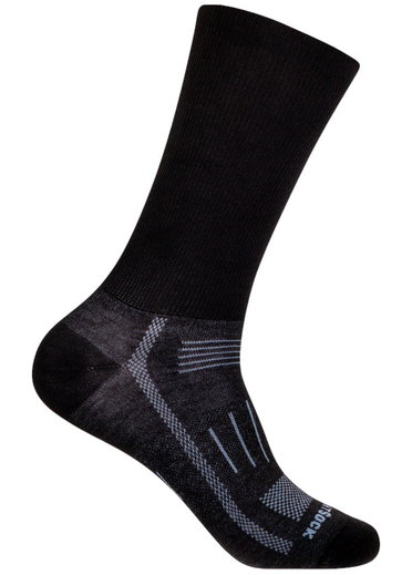 Wrightsock Wandersocke Endurance Crew Plus (wadenhoch, Anti-Blasen-Socke) schwarz - 1 Paar