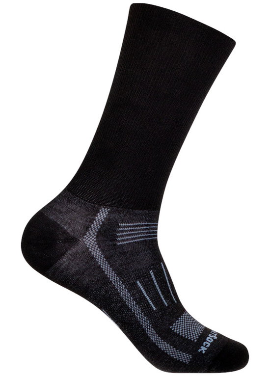 Wrightsock Wandersocke Endurance Crew Plus (wadenhoch, Anti-Blasen-Socke) schwarz - 1 Paar