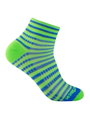 Wrightsock Sportsocken Quarter Coolmesh II (dünn, atmungsaktiv, bequem) grün/blau/grau - 1 Paar