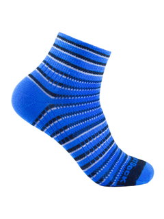 Wrightsock Sportsocken Quarter Coolmesh II (dünn, atmungsaktiv, bequem) blau/schwarz/weiss - 1 Paar