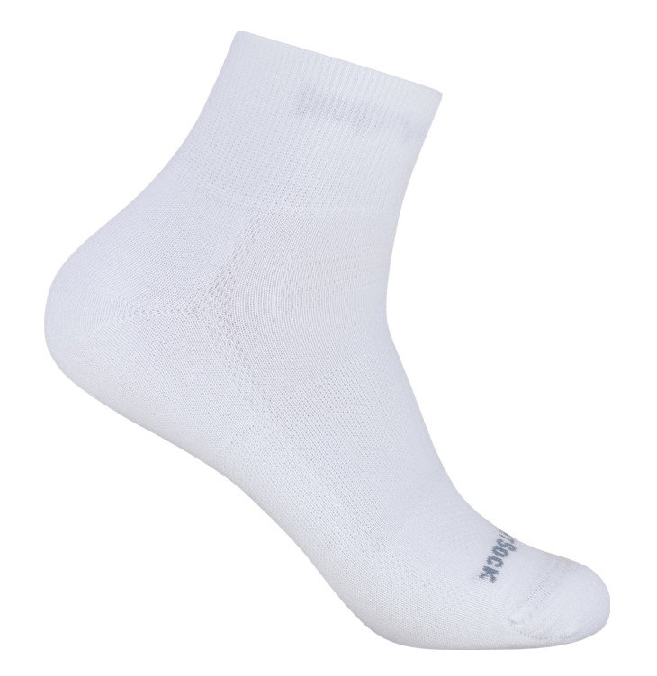 Wrightsock Sportsocken Quarter Endurance (knöchelhoch, Anti-Blasen-Socke) weiss - 1 Paar