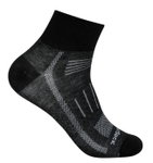 Wrightsock Sportsocken Quarter Endurance (knöchelhoch, Anti-Blasen-Socke) schwarz/grau - 1 Paar