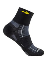 Wrightsock Sportsocke Quarter Stride (knöchelhoch, mitteldick, Anti-Blasen-Socke) schwarz/pilgerpfeil - 1 Paar