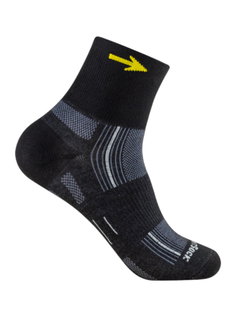 Wrightsock Sportsocke Quarter Stride (knöchelhoch, mitteldick, Anti-Blasen-Socke) schwarz/pilgerpfeil - 1 Paar