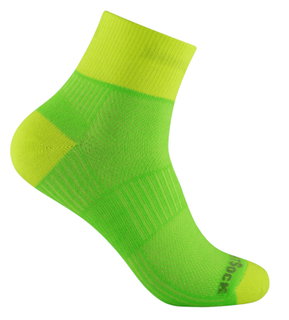 Wrightsock Sportsocken Quarter Coolmesh II (dünn, atmungsaktiv, bequem) limegrün Damen - 1 Paar