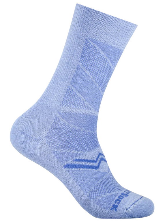 Wrightsock Sportsocken Crew Coolmesh II (dünn, atmungsaktiv, bequem) hellblau - 1 Paar