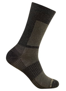 Wrightsock Wandersocke Crew Merino Coolmesh II (dünn, Merinowolle) timberbraun - 1 Paar