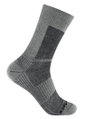Wrightsock Wandersocke Crew Merino Coolmesh II (dünn, Merinowolle) grau - 1 Paar