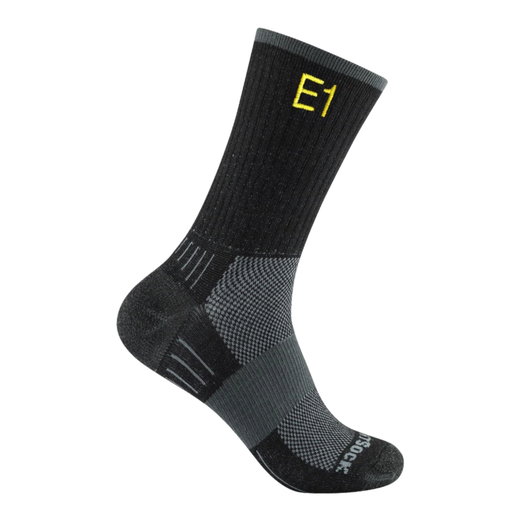 Wrightsock Wander Sock Crew Escape E1 (extra terry cushioning, medium thickness) black/grey - 1 pair
