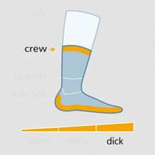 Wrightsock Wandersocke Crew Adventure (warm, gepolstertes Fußbett) braun/tealblau - 1 Paar