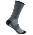 Wrightsock Wandersocke Crew Adventure (warm, gepolstertes Fußbett) grau/schwarz - 1 Paar