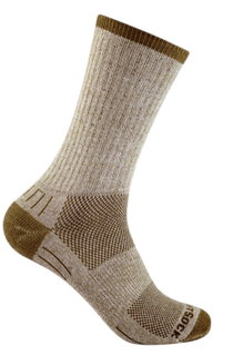 Wrightsock Wandersocke Crew Adventure (warm, gepolstertes Fußbett) braun/khaki - 1 Paar