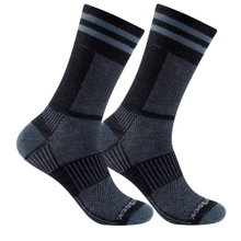 Wrightsock Sportsocken Crew Coolmesh II (dünn, atmungsaktiv, bequem) schwarz/grau - 1 Paar
