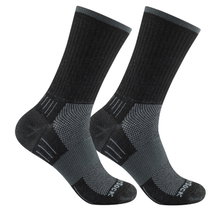 Wrightsock Wandersocke Crew Escape (extra Frottee-Polsterung, mitteldick) schwarz/grau - 1 Paar