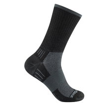 Wrightsock Wandersocke Crew Escape (extra Frottee-Polsterung, mitteldick) schwarz/grau - 1 Paar