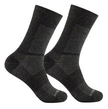 Wrightsock Skarpetki wędrowne Crew Merino Coolmesh II (cienkie, wełna merino) szare/czarne - 1 para