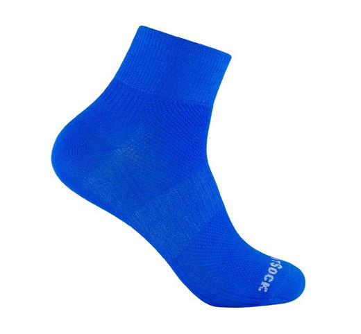 Wrightsock Sportsocken Quarter Coolmesh II (dünn, atmungsaktiv, bequem) blau - 1 Paar