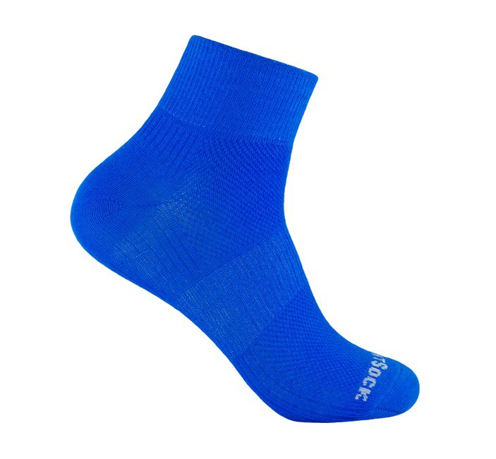 Wrightsock Sportsocken Quarter Coolmesh II (dünn, atmungsaktiv, bequem) blau - 1 Paar