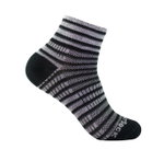Wrightsock Sportsocken Quarter Coolmesh II (dünn, atmungsaktiv, bequem) grau/schwarz - 1 Paar