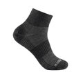Wrightsock Wandersocke Quarter Merino Coolmesh II (dünn, Merinowolle) grau/schwarz - 1 Paar