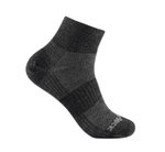 Wrightsock Wandersocke Quarter Merino Coolmesh II (dünn, Merinowolle) grau/schwarz - 1 Paar