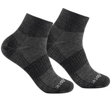 Wrightsock Skarpetki trekkingowe Quarter Merino Coolmesh II (cienkie, wełna merino) szare/czarne - 1 para