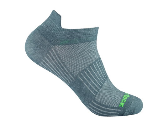Wrightsock Sportsocken Sneaker Coolmesh II (mit Stabilisierungsfunktion) stahlgrau/blau - 1 Paar