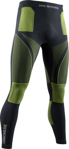 X-Bionic Funktionshose Pant Energy Accumulator 4.0 lang Unterwäsche charcoal/gelb Herren